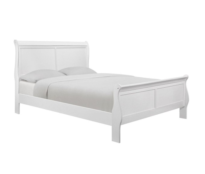 Louis Philippe Double Bedframe - White